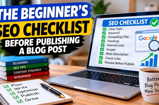 The Beginner's SEO Checklist Before Publishing a Blog Post
